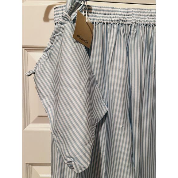 Ettitude Striped PJ Pants and Navy Tank, Size Medium - Picture 7 of 10
